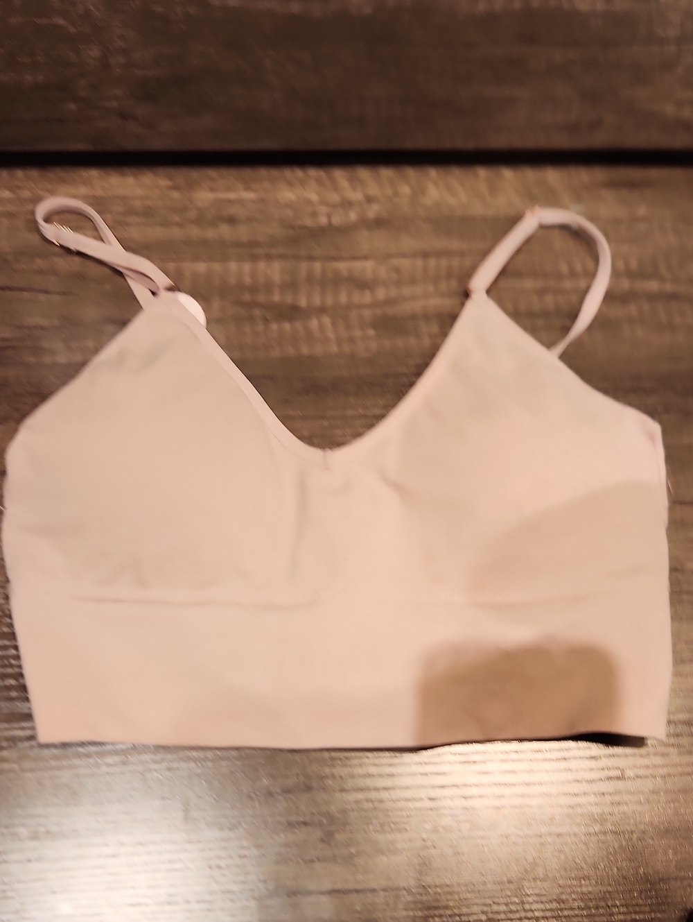 NWT Danskin Light Pink Seamless Bralette with Adjustable Straps SZ L